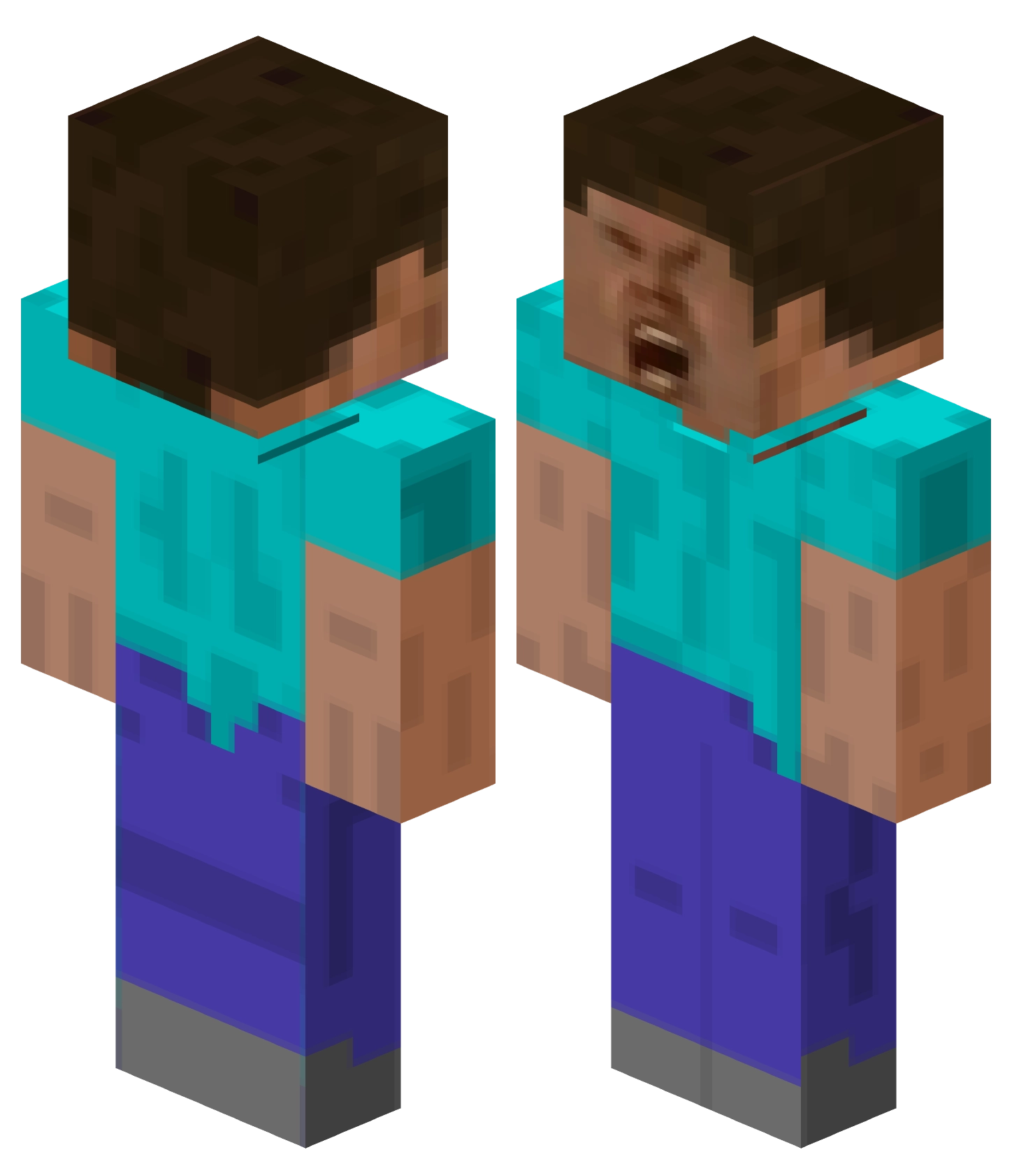 痛苦的Steve —— Minecraft Steve皮肤预览图