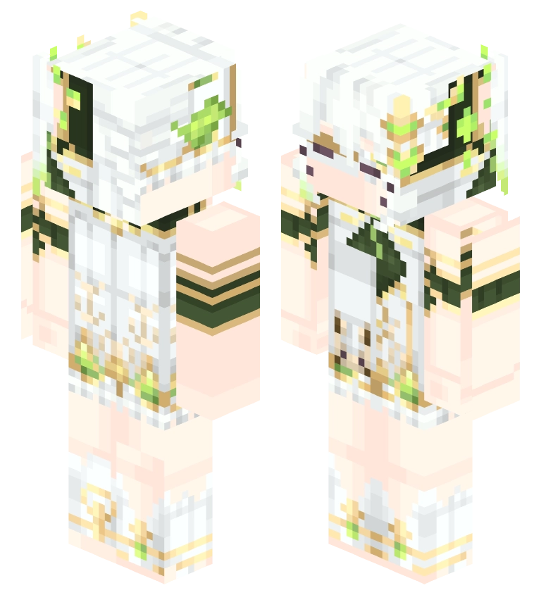 点进来看才正常-纳西妲-小吉祥草王-原神 —— Minecraft Alex皮肤预览图