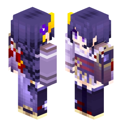 原神 雷电将军 —— Minecraft Alex皮肤预览图