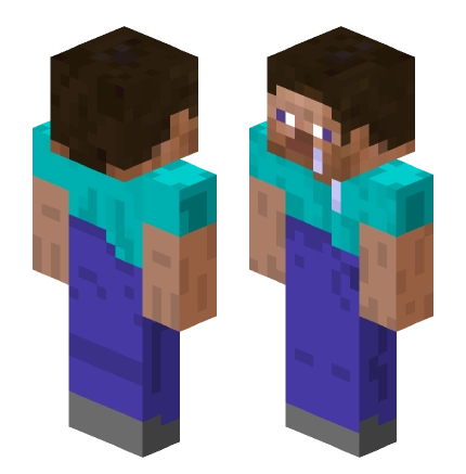 看上去不太聪明的史蒂夫 —— Minecraft Steve皮肤预览图
