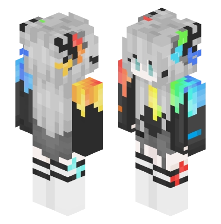 彩虹小姐（细节优化） —— Minecraft Alex皮肤预览图