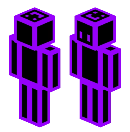 purple（black） —— Minecraft Steve皮肤预览图
