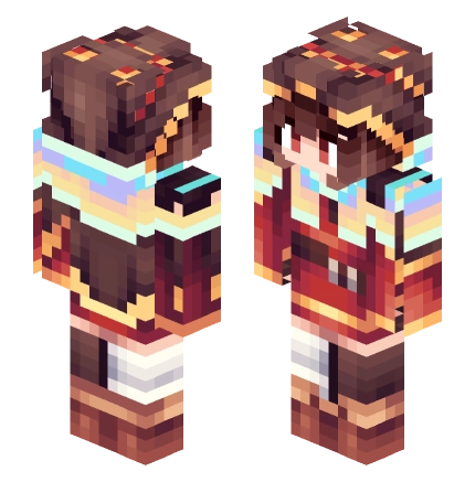 AURORA披肩兼容动态眼部 —— Minecraft Alex皮肤预览图