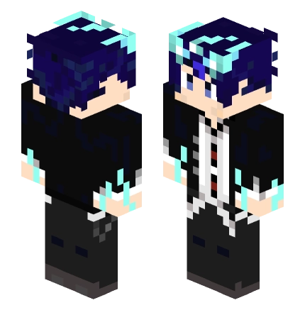 紫发帅气男 —— Minecraft Steve皮肤预览图