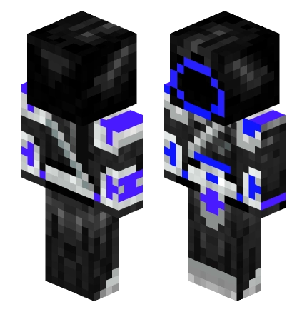 黑蓝刺客 —— Minecraft Steve皮肤预览图