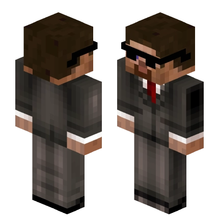 黑衣人 —— Minecraft Steve皮肤预览图